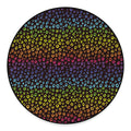 Rainbow Leopard Pattern Print Round Floor Mat