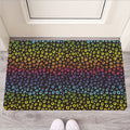 Rainbow Leopard Pattern Print Rubber Doormat