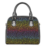 Rainbow Leopard Pattern Print Shoulder Handbag
