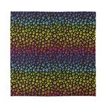 Rainbow Leopard Pattern Print Silk Bandana