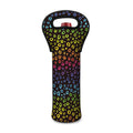 Rainbow Leopard Pattern Print Single Neoprene Wine Tote