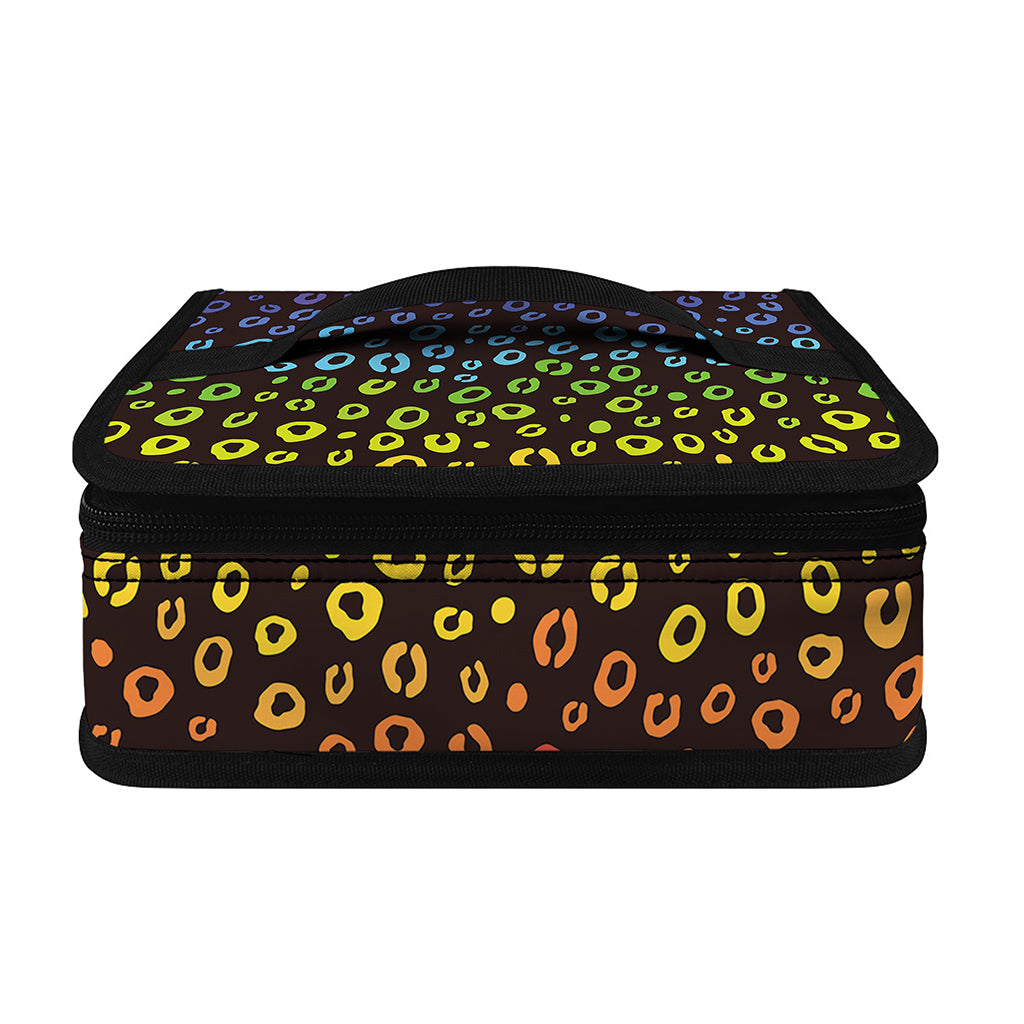 Rainbow Leopard Pattern Print Small Lunch Bag