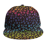 Rainbow Leopard Pattern Print Snapback Cap