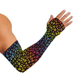 Rainbow Leopard Pattern Print Sun Protection Arm Sleeves