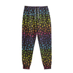 Rainbow Leopard Pattern Print Sweatpants