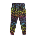 Rainbow Leopard Pattern Print Sweatpants