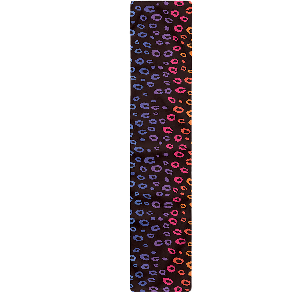 Rainbow Leopard Pattern Print Table Runner