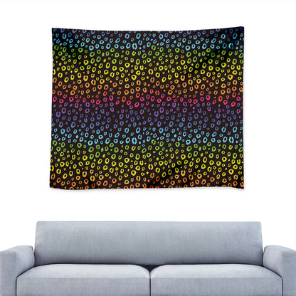 Rainbow Leopard Pattern Print Tapestry