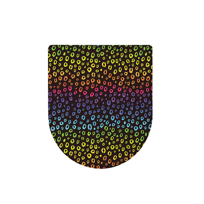 Rainbow Leopard Pattern Print Toilet Lid Cover