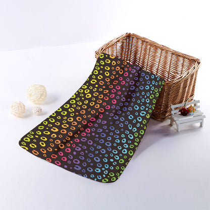 Rainbow Leopard Pattern Print Towel
