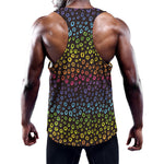 Rainbow Leopard Pattern Print Training Tank Top