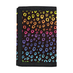 Rainbow Leopard Pattern Print Trifold Wallet