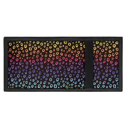 Rainbow Leopard Pattern Print Trifold Wallet