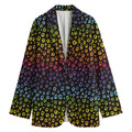 Rainbow Leopard Pattern Print Women's Blazer