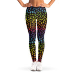 Rainbow Leopard Pattern Print Women's Leggings