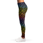 Rainbow Leopard Pattern Print Women's Leggings