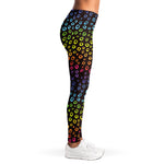 Rainbow Leopard Pattern Print Women's Leggings