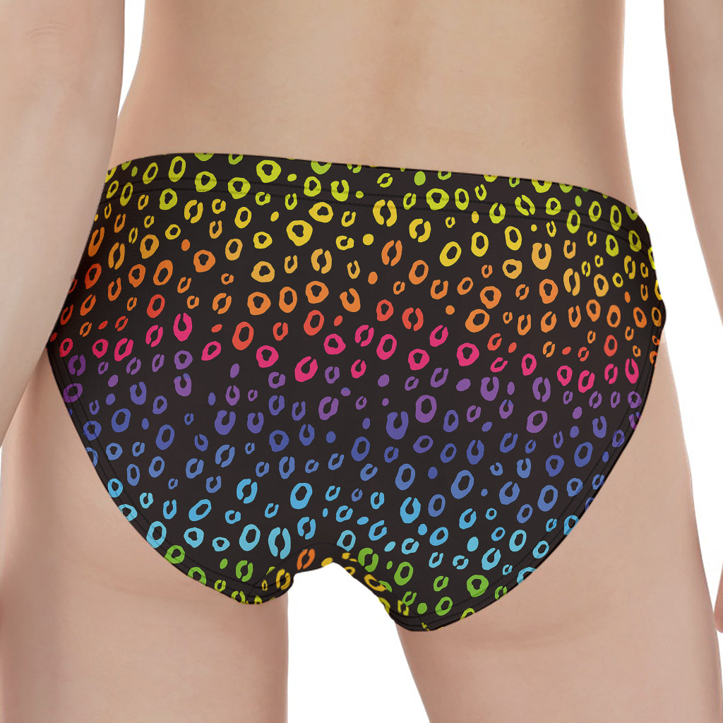 Rainbow Leopard Pattern Print Women's Panties