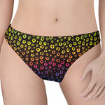 Rainbow Leopard Pattern Print Women's Thong