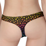 Rainbow Leopard Pattern Print Women's Thong