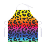 Rainbow Leopard Print Adjustable Apron