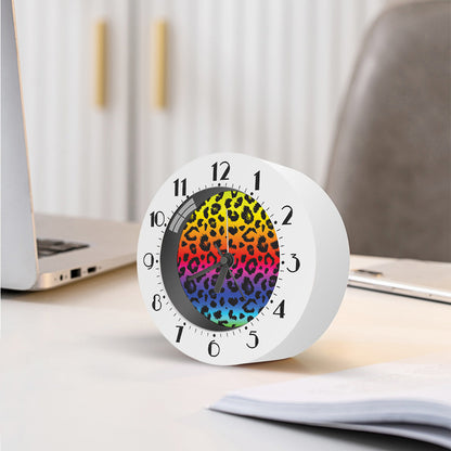 Rainbow Leopard Print Alarm Clock