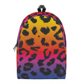 Rainbow Leopard Print School Backpack