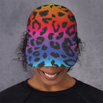Rainbow Leopard Print Baseball Cap