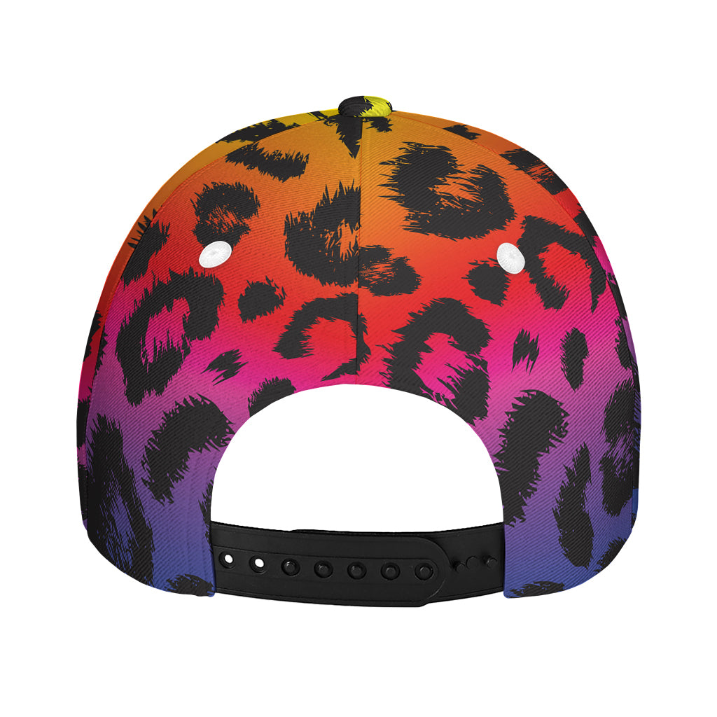 Rainbow Leopard Print Baseball Cap