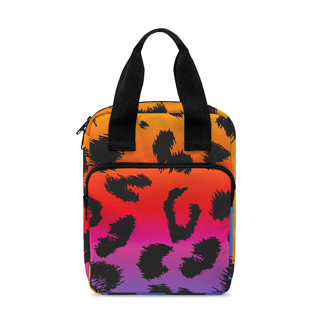 Rainbow Leopard Print Bible Tote Bag
