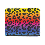 Rainbow Leopard Print Bifold Wallet
