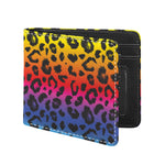 Rainbow Leopard Print Bifold Wallet