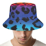 Rainbow Leopard Print Bucket Hat