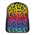 Rainbow Leopard Print Casual Backpack
