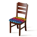 Rainbow Leopard Print Chair Cushion Cover