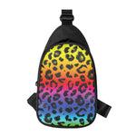 Rainbow Leopard Print Chest Bag