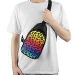 Rainbow Leopard Print Chest Bag