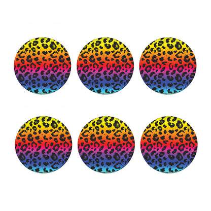 Rainbow Leopard Print Coaster Set
