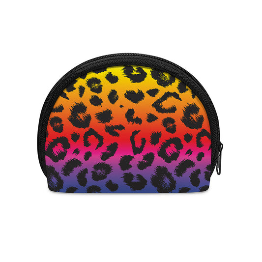 Rainbow Leopard Print Coin Purse