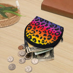 Rainbow Leopard Print Coin Purse