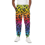 Rainbow Leopard Print Cotton Pants