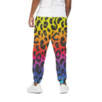 Rainbow Leopard Print Cotton Pants