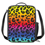 Rainbow Leopard Print Crossbody Lunch Bag