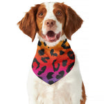 Rainbow Leopard Print Dog Bandana