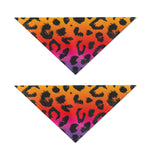 Rainbow Leopard Print Dog Bandana