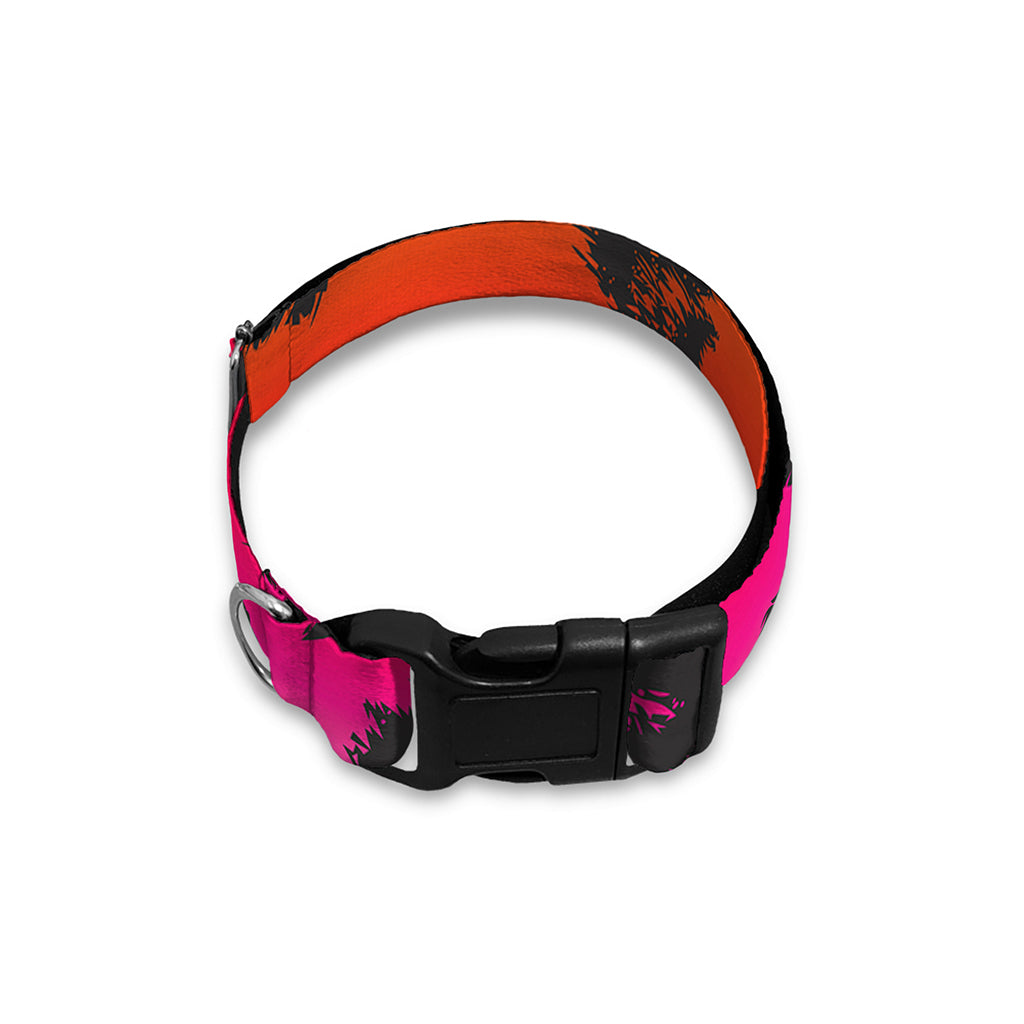 Rainbow Leopard Print Dog Collar