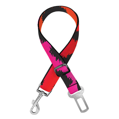 Rainbow Leopard Print Dog Seat Belt