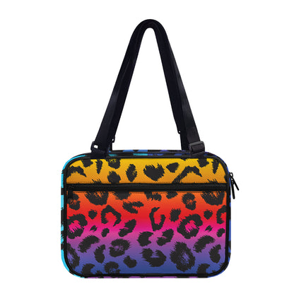 Rainbow Leopard Print Double Strap Bible Bag
