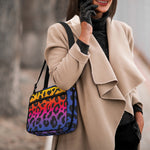 Rainbow Leopard Print Double Strap Bible Bag