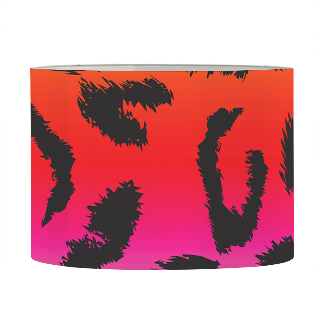 Rainbow Leopard Print Drum Lamp Shade